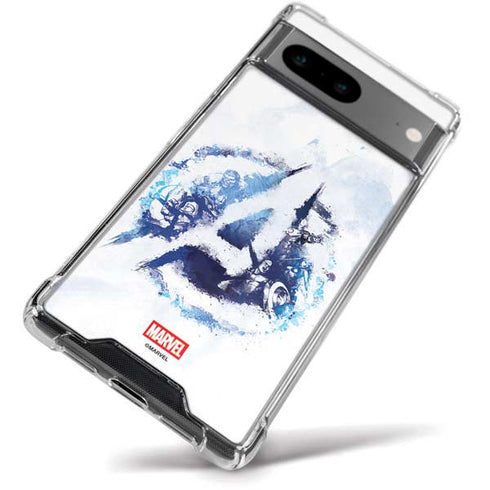 Marvel Avengers Blue Logo Google Pixel 8 Clear Case